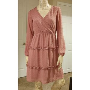 Pink frilled dress
